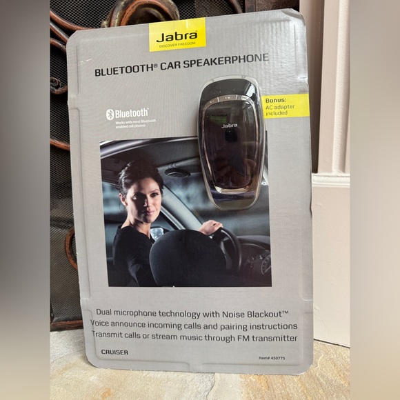 Jabra Cruiser Bluetooth Car Kit Speakerphone 450775 NEW sealed w/ AC Adapter - Picture 1 of 6